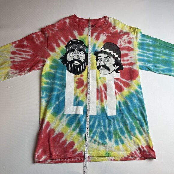 Cheech And Chong Men’s Officially Licensed Lit Tie Dye Long Sleeve T-Shirt SMALL - Picture 12 of 15